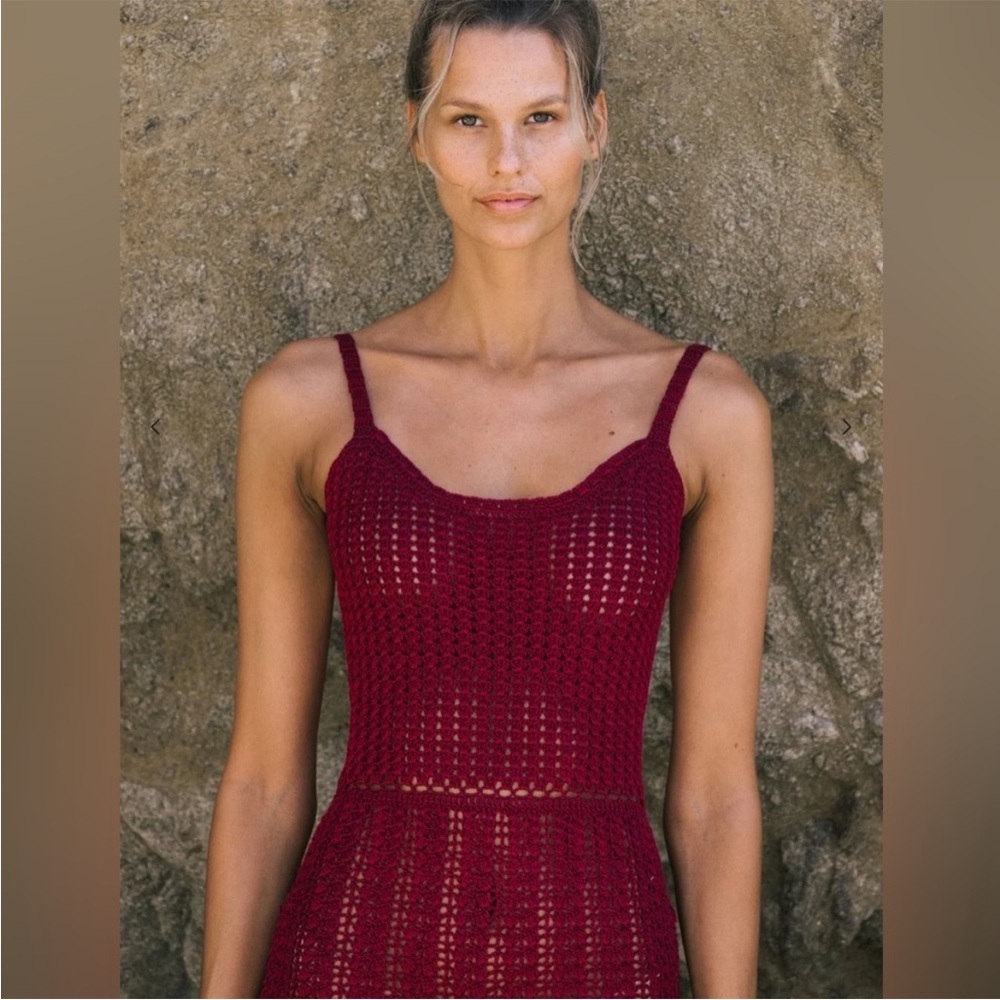 Savannah Morrow The Label Leo Romper in Ruby NWT Small $650 MSRP - Picture 2 of 7